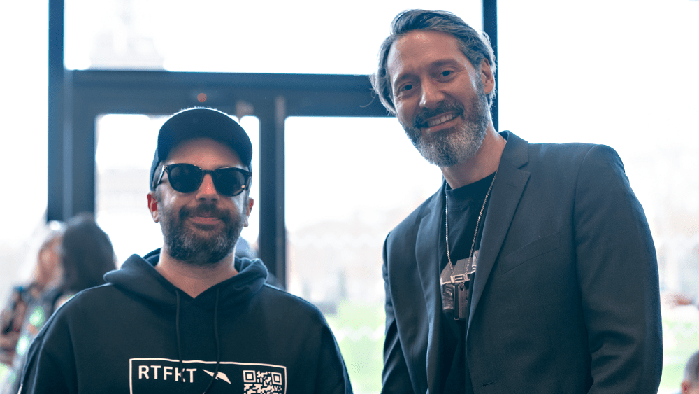 Rtfkt’s Benoit Pagotto and Ledger’s Sebastien Badault.