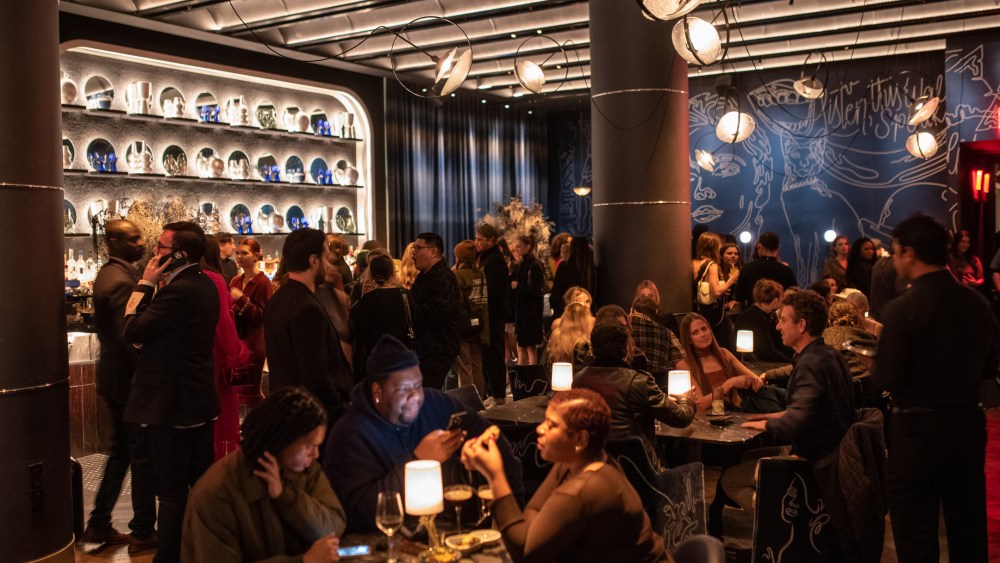 Inside Silver Lining Lounge.