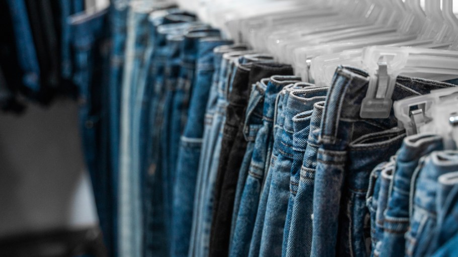 denim on hangers