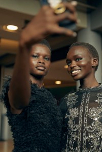 Backstage at Erdem RTW Fall 2023