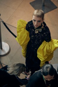Backstage at Erdem RTW Fall 2023