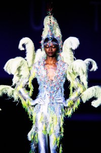 A look from the Paco Rabanne couture fall 1998 collection.