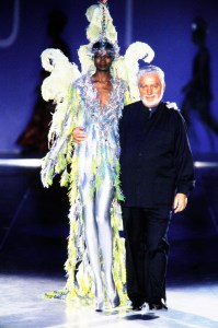 Paco Rabanne at his fall 1998 show.