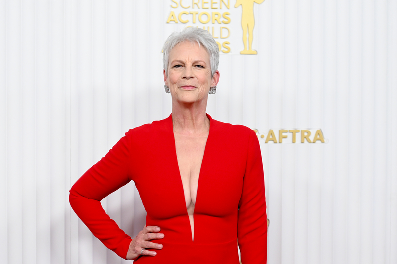 Jamie Lee Curtis red dress at the 29th Annual Screen Actors Guild Awards on Feb. 26 in Los Angeles.