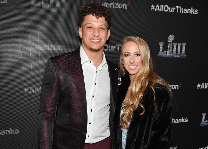 Patrick Mahomes II and his wife Brittany Matthews in 2019.