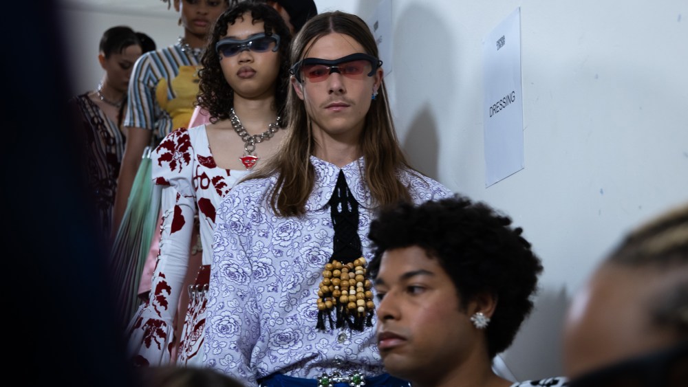 Models backstage ahead of the Chopova Lowena show. The brand is one of the businesses 1 Granary helped develop.