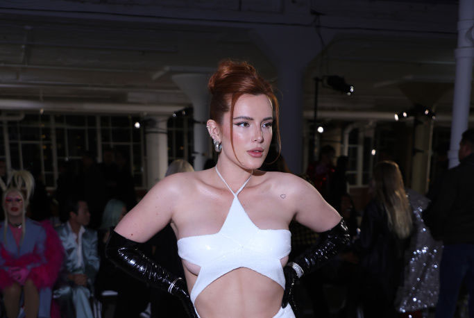 Bella Throne at the Christian Cowan fall 2023 ready-to-wear fashion show on Feb. 14 in New York.