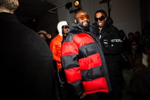 The scene at Front Row at Heron Preston RTW Fall 2023