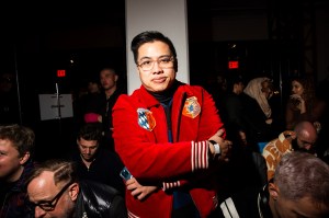 The scene at Front Row at Heron Preston RTW Fall 2023