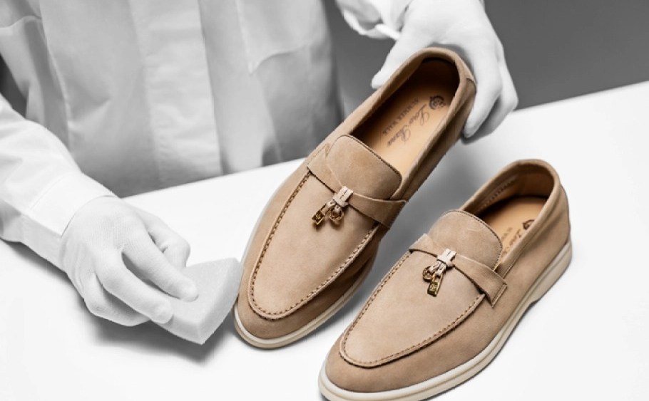 Loro Piana's "Summer Walk" White Sole moccasin.