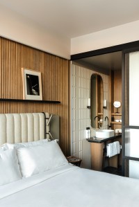 Step into a scene from the French Nouvelle Vague with this hotel in the heart of the Saint-Michel area, designed by Raphaël Navot and an olfactive ambiance imagined by perfume designer Arthur Dupuy.