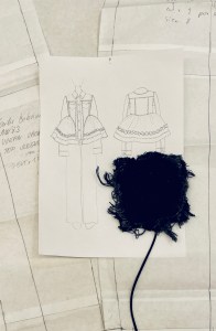 “Denim is brought forward from last season, this time in traditional black and blue, in an ongoing celebration of couture techniques through an everyday lens. Masculine and feminine codes come together where the material is cut into romantic jackets, finished with peplum, and ruffled details.” — Cecilie Bahnsen