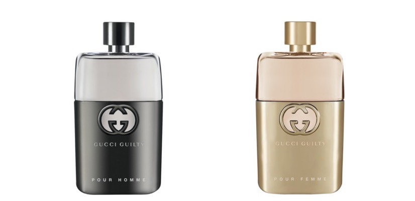 Gucci Guilty Eau de Toilette Pour Homme and Gucci Guilty Eau de Parfum Pour Femme.