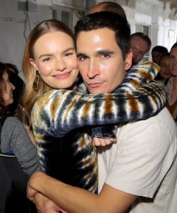 Kate Bosworth and Lazaro Hernandez backstage at the Proenza Schouler spring 2019 show.