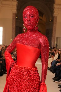 Doja Cat attending the Schiaparelli Couture Spring 2023 show.