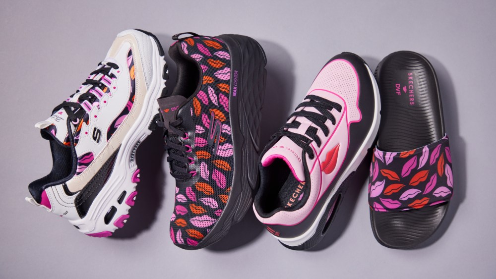 Skechers Launches Diane von Furstenberg Collab with Cushioned Sneakers, Slides and More