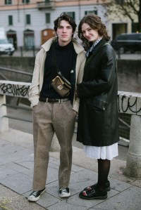 Street style at Milan Fashion Week Fall 2023