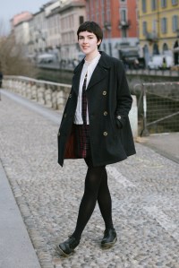 Street style at Milan Fashion Week Fall 2023