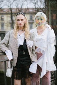Street style at Milan Fashion Week Fall 2023