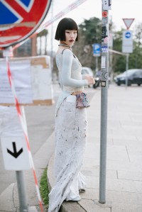 Street style at Milan Fashion Week Fall 2023