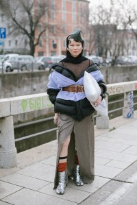 Street style at Milan Fashion Week Fall 2023