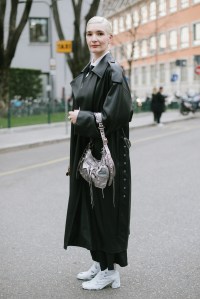 Street style at Milan Fashion Week Fall 2023