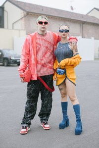 Street style at Milan Fashion Week Fall 2023