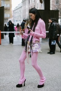 Street style at Milan Fashion Week Fall 2023