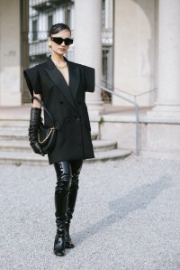 Street style at Milan Fashion Week Fall 2023