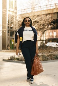Street style at New York Fashion Week RTW Fall 2023