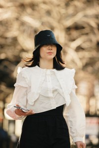 Street style at New York Fashion Week RTW Fall 2023