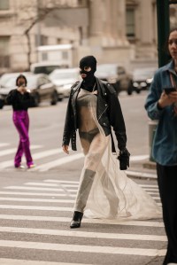 Sophie Sahara/WWDStreet style at New York Fashion Week RTW Fall 2023