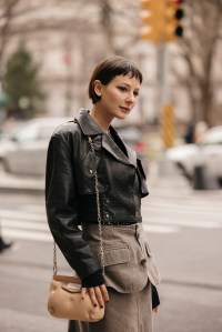 Sophie Sahara/WWDStreet style at New York Fashion Week RTW Fall 2023
