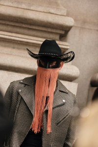 Sophie Sahara/WWDStreet style at New York Fashion Week RTW Fall 2023