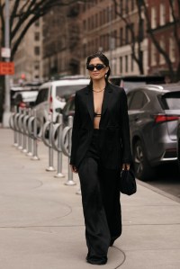 Sophie Sahara/WWDStreet style at New York Fashion Week RTW Fall 2023