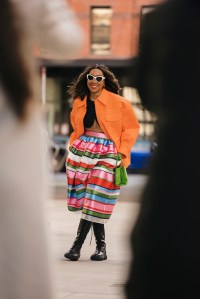 Street style at New York Fashion Week RTW Fall 2023