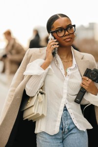Street style at New York Fashion Week RTW Fall 2023