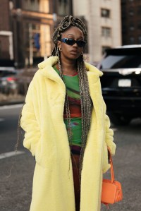 Street style at New York Fashion Week RTW Fall 2023