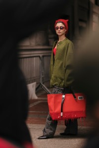 Sophie Sahara/WWDStreet style at New York Fashion Week RTW Fall 2023