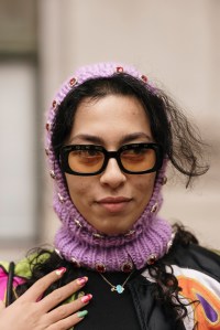 Sophie Sahara/WWDStreet style at New York Fashion Week RTW Fall 2023