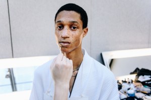 Backstage at Thom Browne RTW Fall 2023