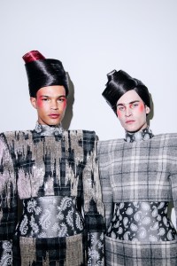 Backstage Beauty at Thom Browne RTW Fall 2023