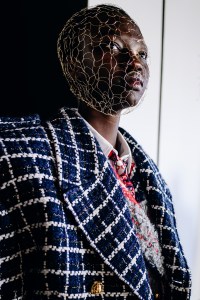 Backstage Beauty at Thom Browne RTW Fall 2023