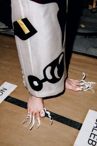 Backstage Beauty at Thom Browne RTW Fall 2023