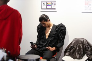 Backstage at Willy Chavarria RTW Fall 2023