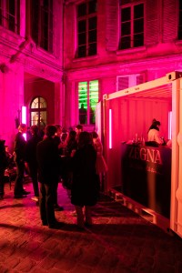 The scene at the Zegna x The Elder Statesman cocktail.