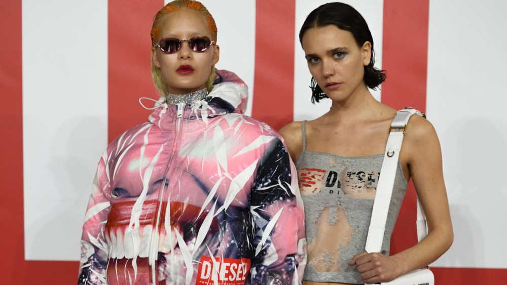 Backstage at Diesel RTW Fall 2023