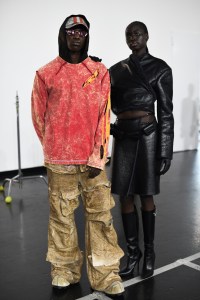Backstage at Diesel RTW Fall 2023