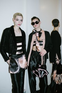 Backstage at Giorgio Armani RTW Fall 2023