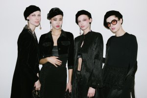 Backstage at Giorgio Armani RTW Fall 2023